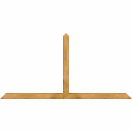 Ekena Millwork Portland Rough Sawn Timber Gable Bracket, Western Red Cedar, 96"W x 48"H x 4"D x 4"F, 12/12 Pitch GBW096X48X0404POR00RWR